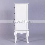 Carved Wooden White 4 Drawers Chest of Drawer thumbnail-3