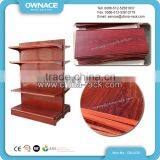 Wooden Grain Printed Supermarket Stainless Steel Grocery Shelf thumbnail-1