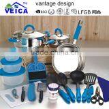 2015 New Design 23pcs Stainless Steel Camping Set/kitchen Set/handbag/backpack thumbnail-1