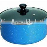 Aluminum Blue Outer Coating With White Spot Sauce Pot thumbnail-1