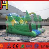 Green Forest Jungle Jumper Inflatable Bouncer Slide, Forest Water Slide thumbnail-4