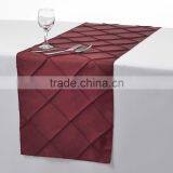Pintuck Taffeta Table Runner For Wedding/Holiday Decoration thumbnail-2