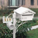 Mailboxes aluminum alloy with newspaper holder