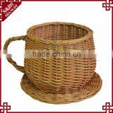 Indoor Desk Decoration Wicke Rwoven Novelty Small Teacup Planters thumbnail-3