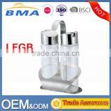 Kitchenware Glass Stainless Steel Cruet Oil Vinegar Bottle Sauce Caster Oil and Vinegar