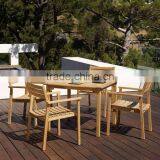 Light Color Recycled Antique Carving Dining Chair Wooden Dining Table Set thumbnail-1