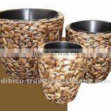 2012 Round Flower Planter Set 3 Pieces/ Water Hyacinth Flower Planters thumbnail-1