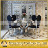 Modern 8 Seater Marble Dining Table Black Stone Table thumbnail-6