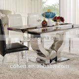 2015 Modern glass/marble dining table AH2197