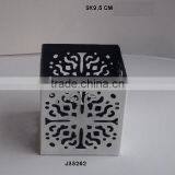 Square Shape White and Blue Colours Iron Votive Rectangular Bowl Shape thumbnail-1