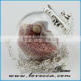 DIY Handmade Starfish Shell Glass Bottle Vial Wish Pendant Stagement Necklace thumbnail-4