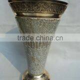 White Mosaic Brass Antique Home Decor Centerpiece thumbnail-1