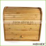 Bamboo Retro Bread Bin Double Decker Bread Box Homex BSCI/Factory thumbnail-5