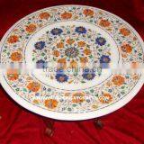 Marble Inlay Coffee Table Tops, Marble Inlay Pietar Dura Table Top thumbnail-1