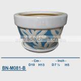 Vietnamese Ceramic Hand Carved Mini Flower Pot BN-M081-A thumbnail-2