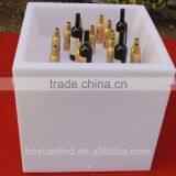 Plastic LED 16 Colors Changing Glowing Cubic Ice Bucket for Wine