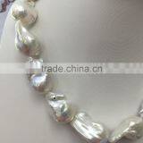 White 26mm Large Baroque Freshwater Pearl Necklace Designs thumbnail-2
