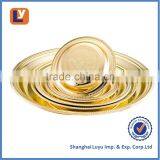 Stalinless Steel Serving Tray Round Tray in K-Gols Color thumbnail-2
