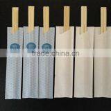 wholesale quality brown bamboo chopsticks with paper sleeve in bulk with high quality