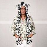 Zebra Animal Hat With Long Scarf Gloves Paws thumbnail-1