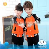 AS-460B 2017 Spring Child 5-15 years in pure cotton two-piece uniforms sports clothes children's leisure clothing sets