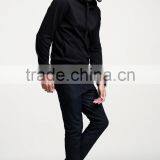 High Quality Black Plain Stylish Custom Cowl Neck Hoodies for Men thumbnail-3