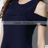 2016 Hot Selling Europe Style Lady One Piece Dress Pure Color Knitting Dress thumbnail-4
