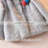 Faux Fur Jacket Girls Kids Warm Coat Children Winter Outwear Solid Single Button Coats All Children's Clothes and Accessories thumbnail-3