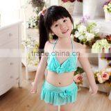 S13737A 2016 Wholesale Kids Swimwear Solid Color Children Beachwear Girls Swimwear thumbnail-4