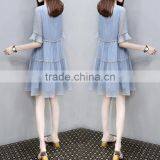 Z&M Women's 2017 Blue Lace Dress Night Wearing Dress Ladies Wear Dress thumbnail-3