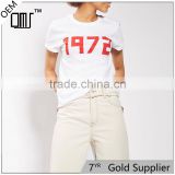 Custom quality slogan in industries blouse garment 1972 slogan tee