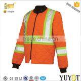 Orange Hi-vis Taped Bomber Workwear Jacket thumbnail-1