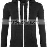 Women's Hoodies Pocket Zip-up Pure Color Blouse thumbnail-3