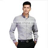 Double Collar Shirt With Woven Tape Decoration Cuff Check Design Non Iron Shirt thumbnail-1
