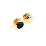 Gold-plated Black Jewelry Studs