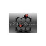 Black Beverage Metal Display Stands With 10 Bottle , Aluminum thumbnail-1