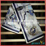 New Square Style Twill Printed Silk Scarf thumbnail-1