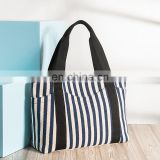 European And American Fashion Handbags Stripe Thickening Canvas Bag 2017 New