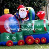 Outdoor Inflatable Christmas Santa in Train thumbnail-1