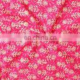 Fuchsia Hand Block Discharge Printed Fabric thumbnail-1