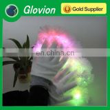 Pink and green led color gloves white glove with led lights party dressing item