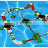 Aqua Park Equipment Aquapark 40m * 35m Plato 0.9mm PVC Inflatable Floating Water Park thumbnail-4