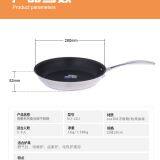 Pan Skillets Non-stick Pans DuPont Teflon Nonstick Coating Pan Try-ply Stainless Steel Fry Pan thumbnail-3