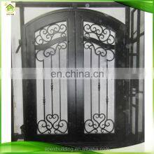 Custom Made Opening Glass Unique Scroll Design Single Panel Swing Raw Material French Entry Security Wrought Iron Exterior Doors thumbnail-3