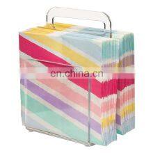 Clear Acrylic Napkin Holders With Handle Modern Napkin Holder for Party Wedding Home Decor