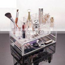 Injection Clear Acrylic Desk Makeup Organizer Acrylic Cosmetic Product Display
