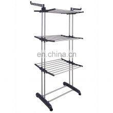 Factory Hot Sale Hanging Clothes Drying Rack Three Layers Folding Clothes Drying Rack