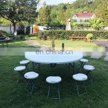 High Quality Round Dining Room Table Outdoor Camping Wedding Party Hire Plastic Folding Portable Picnic Table