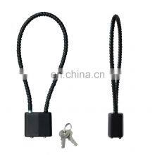 Safety School Gym Locker Luggage Padlock Brass Cylinder Rubber Cover Laminated Steel Lock Cable Keys Padlock