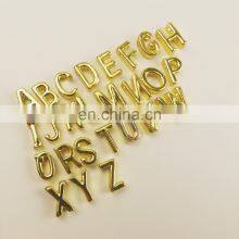 Wholesales Customized Golden Stainless Alphabet Sign Gold 3d Metal Hardware Letter For Bags thumbnail-2